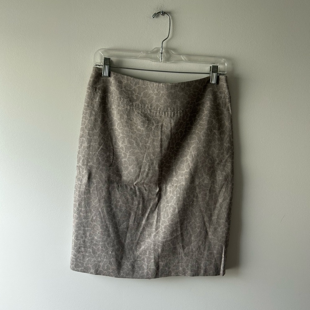 Rebecca Taylor grey leopard printed skirt